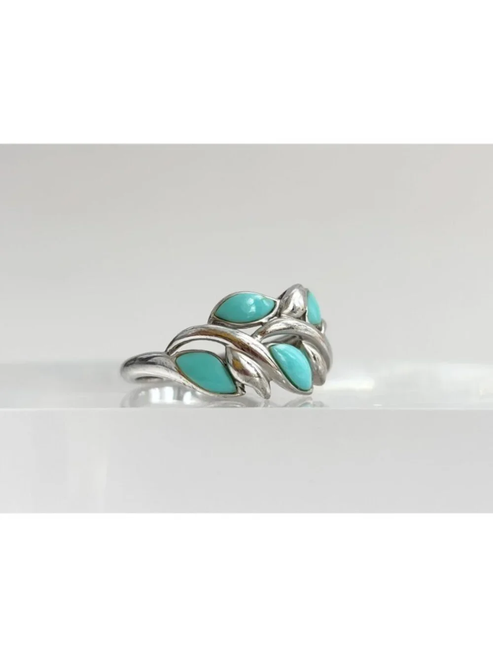 Southwest Sleeping Beauty Turquoise Sterling Silver 925 Vintage Ring - sz 9